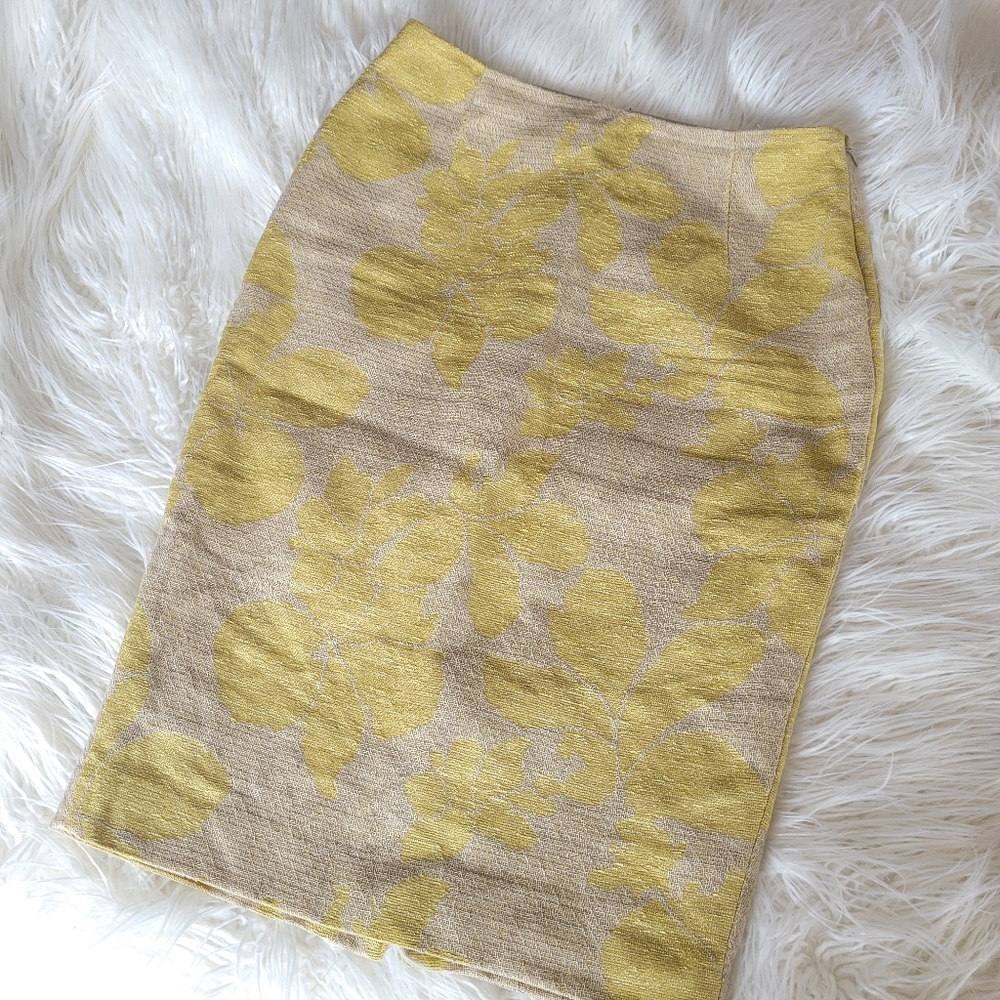 The Limited Linen Blend Pencil Skirt Sz 4